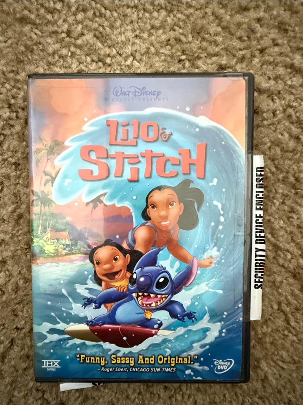 Disney Lilo & Stitch DVD - Blue, Pink, Orange Artwork